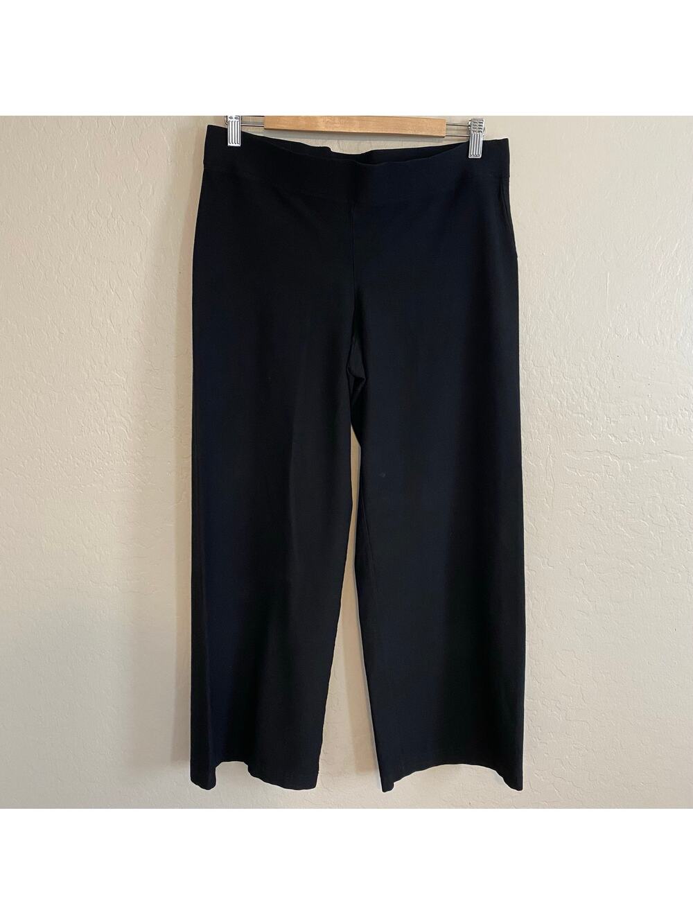 Eileen Fisher Stretch Crepe Pants Womens Size Medium Wide Leg Workwear Career